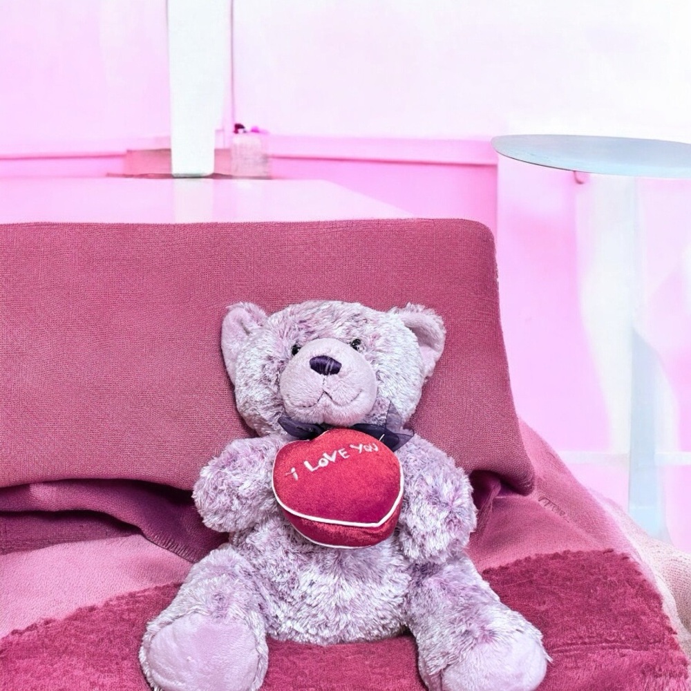 Build-A-Bear Red and Purple Stuffed Animal